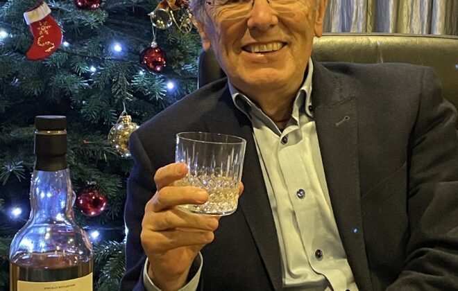 Master Engineer, Raymond Joyce, enjoying a Christmas drink